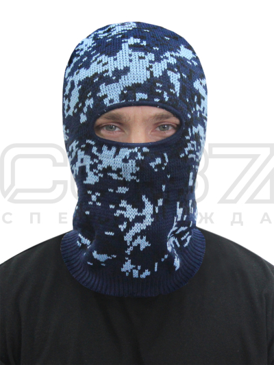 Подшлемник вязаный Vortex цв.цифра,синий тк.акрил
