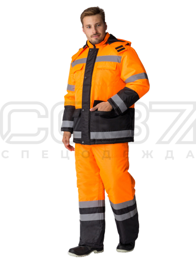 Костюм рабочий зимний Грейдер с СОП тк.оксфорд (куртка+брюки) (2)